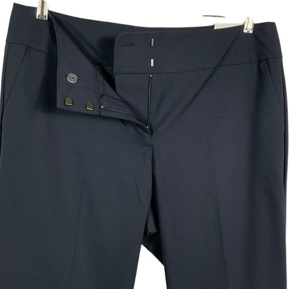 Ann Taylor Factory Mid Rise Full Length Trouser Pants, Navy Blue, size 12, NWT - Picture 4 of 13